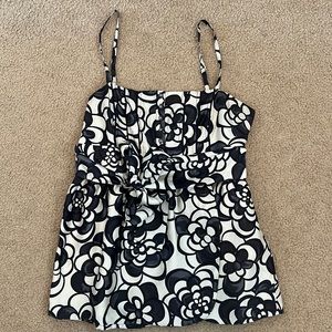 Juicy Couture tank top with tie, rose pattern. Size 6